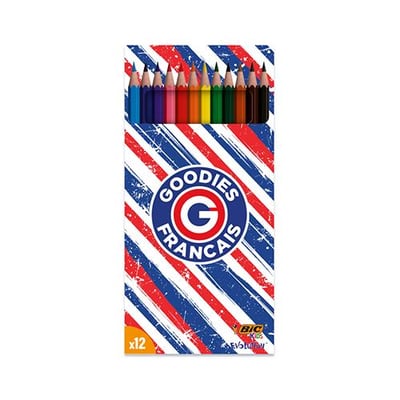 Boite crayon de couleur bic personnalisable fabriquee en france 12ex