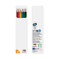 Boite crayon de couleur bic personnalisable fabriquee en france 6 v