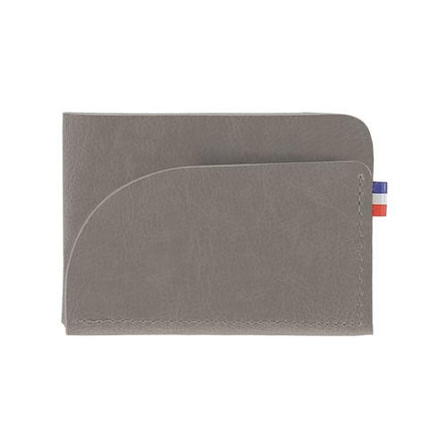 Porte carte personnalisable fabrique en france goodies francais gris clair