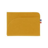 Porte carte personnalisable fabrique en france goodies francais moutarde