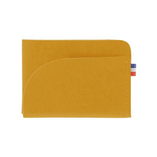Porte carte personnalisable fabrique en france goodies francais moutarde