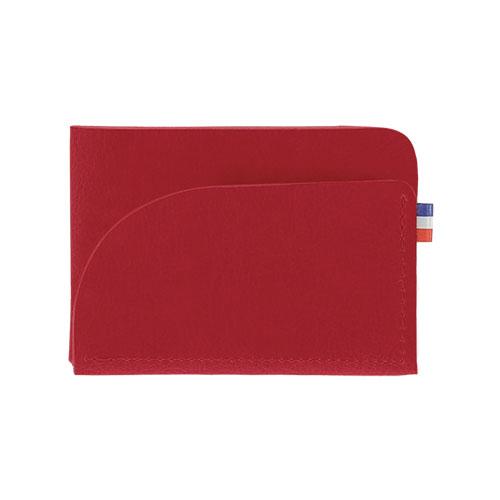 Porte carte personnalisable fabrique en france goodies francais rouge