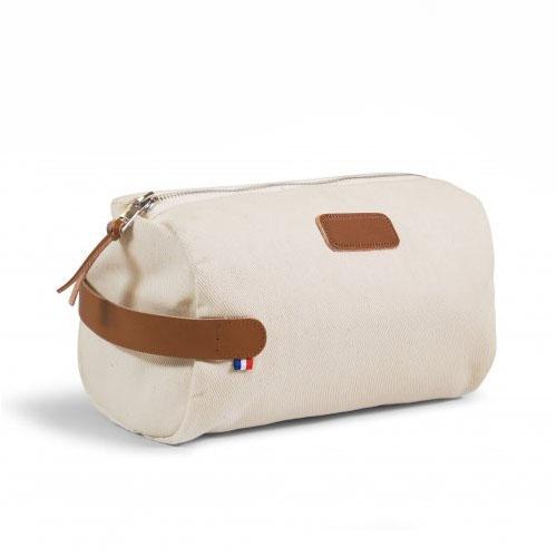 Sacoche trousse fabriquee en france personnalisable creme