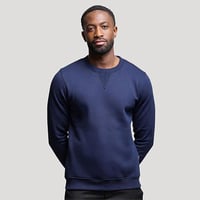 Sweatshirt col rond personnalisable fabrique en france bleu marine